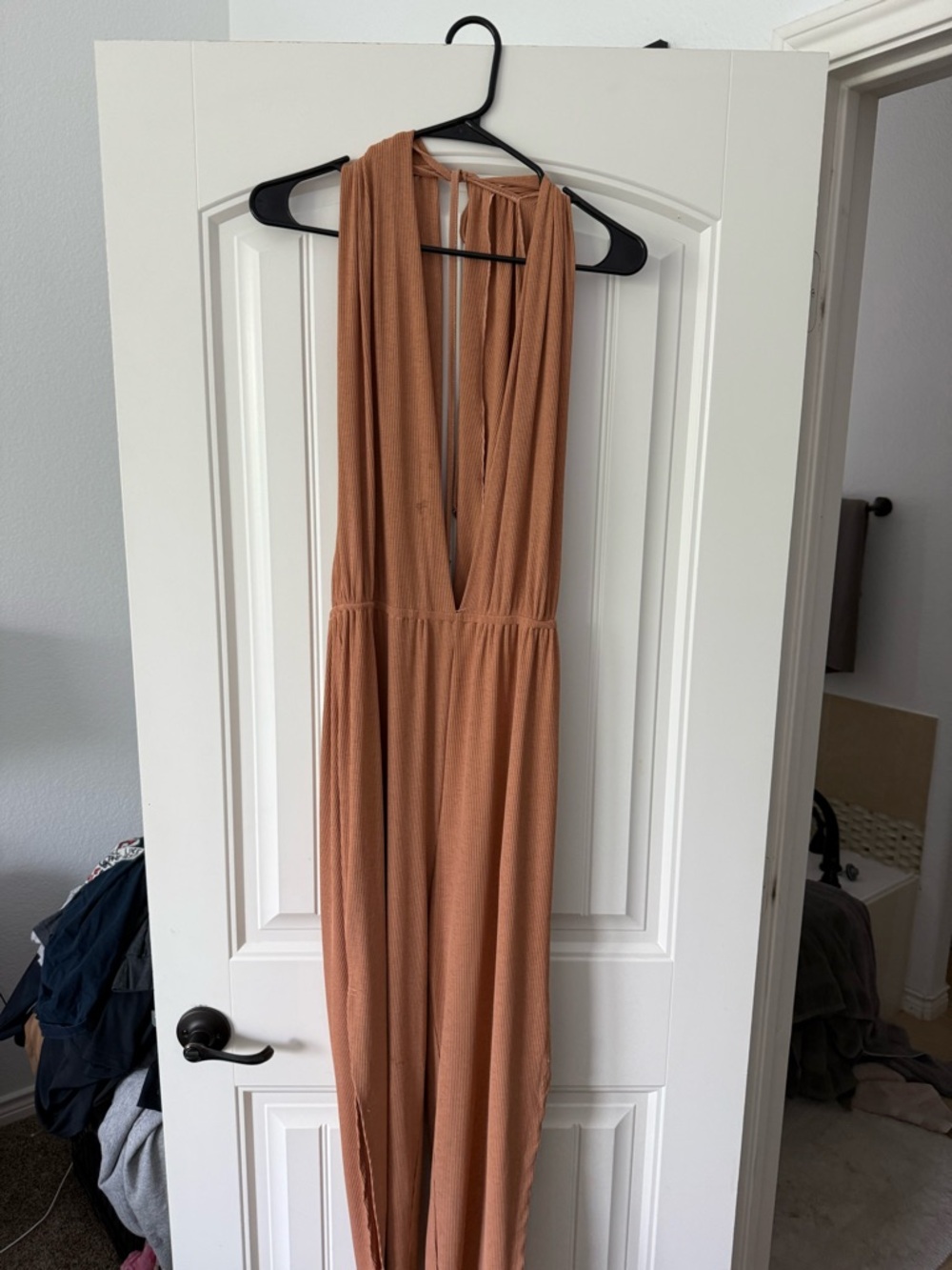 Dance & Marvel ribbed Jumpsuit in warm tan